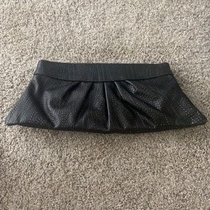 Lauren Merkin black leather clutch